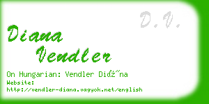 diana vendler business card